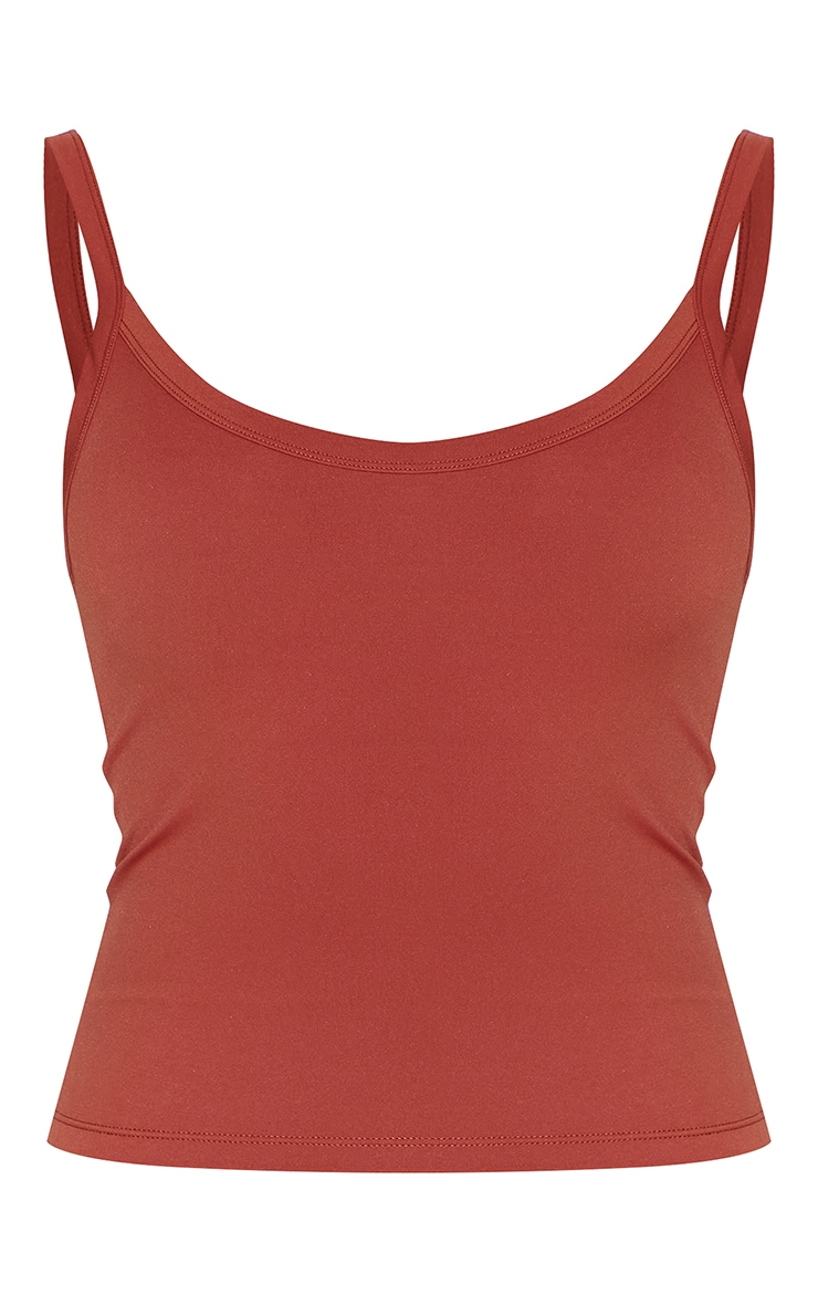 Petite Paprika Sculpt Gym Strappy Vest image 5