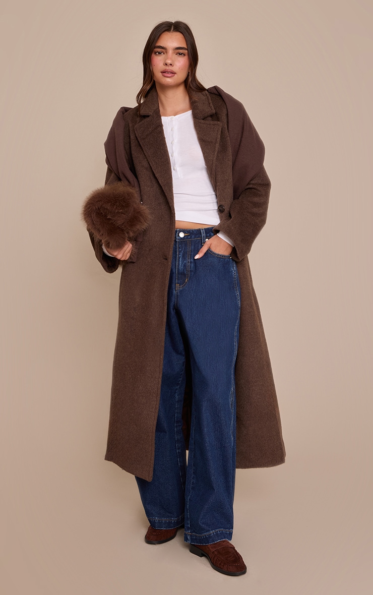 Indigo Pleat Side Wide Leg Jeans image 1