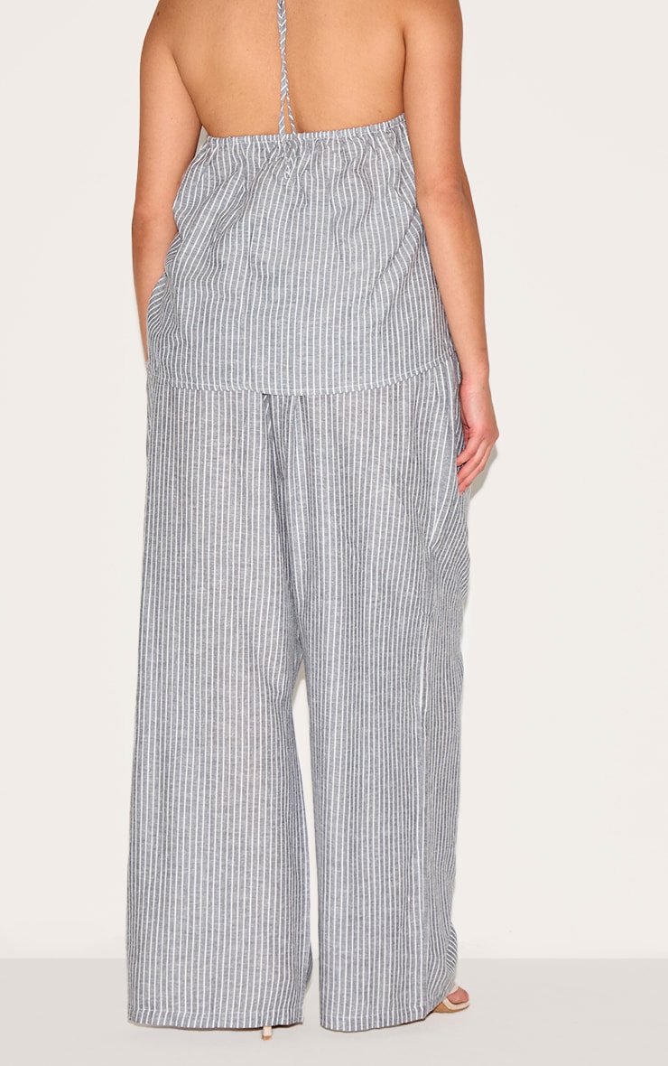 Plus Grey Striped Slouchy Pants image 3
