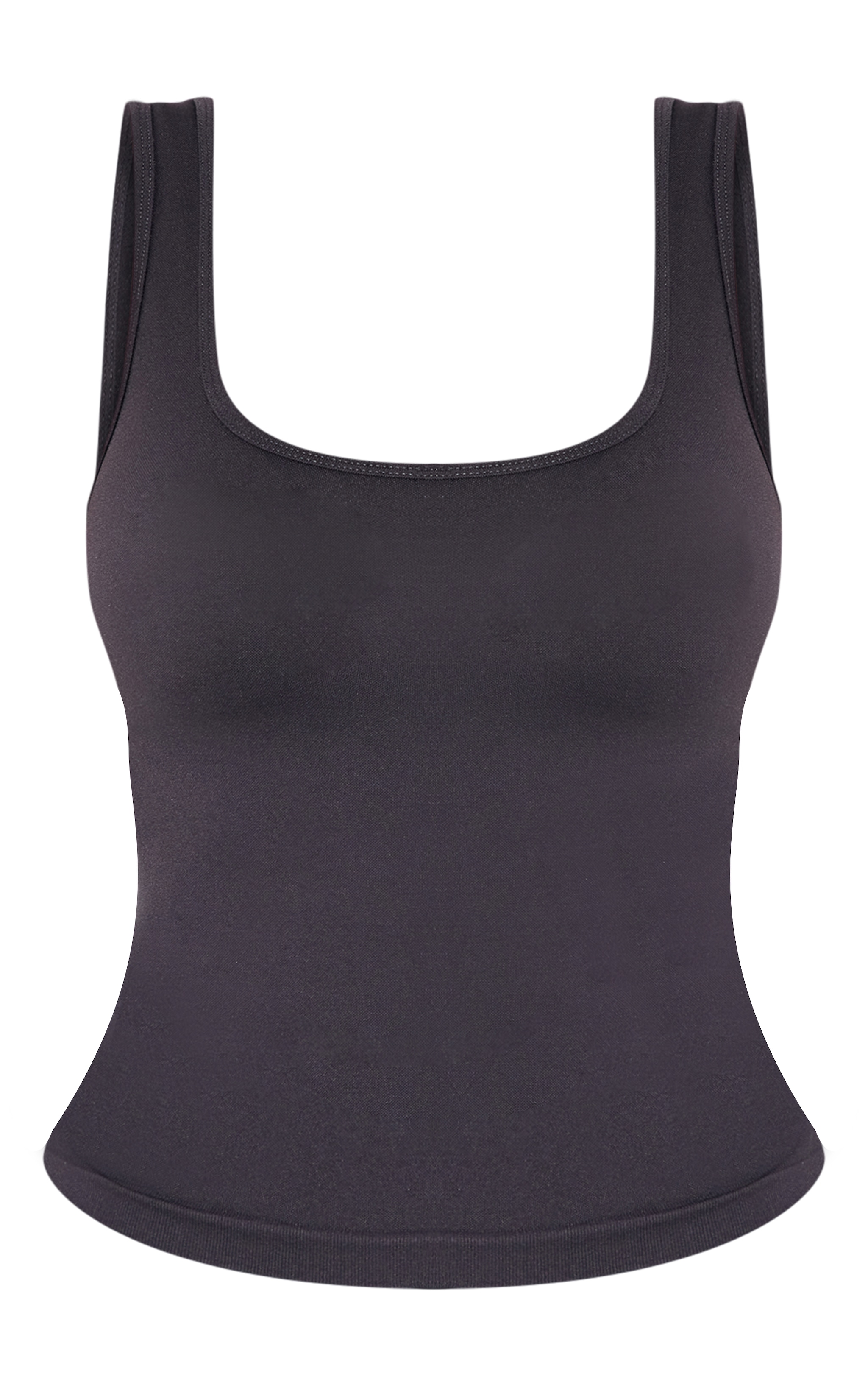 Shape Charcoal Seamless Active Square Neck Longline Vest Top image 5