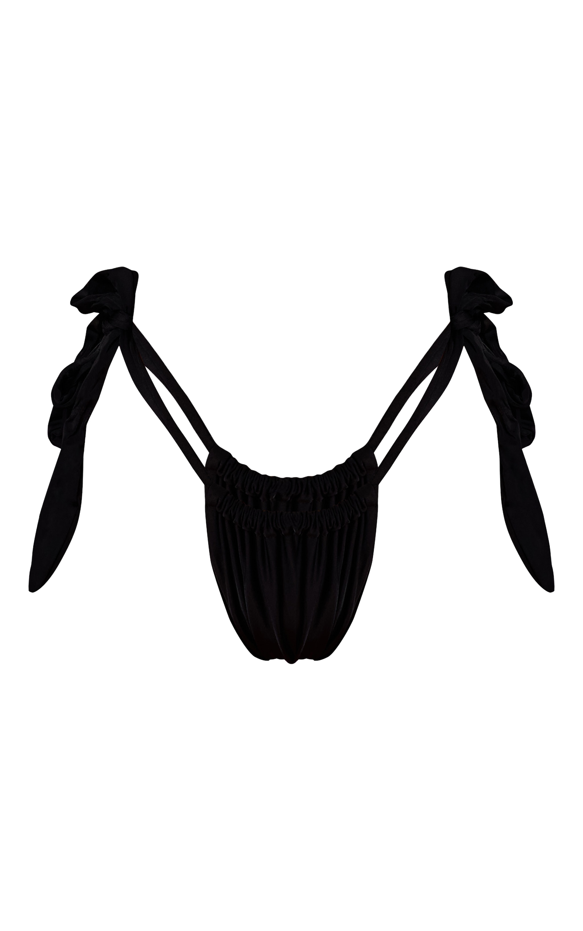 Black Bow Tie Side Bikini Bottoms image 5