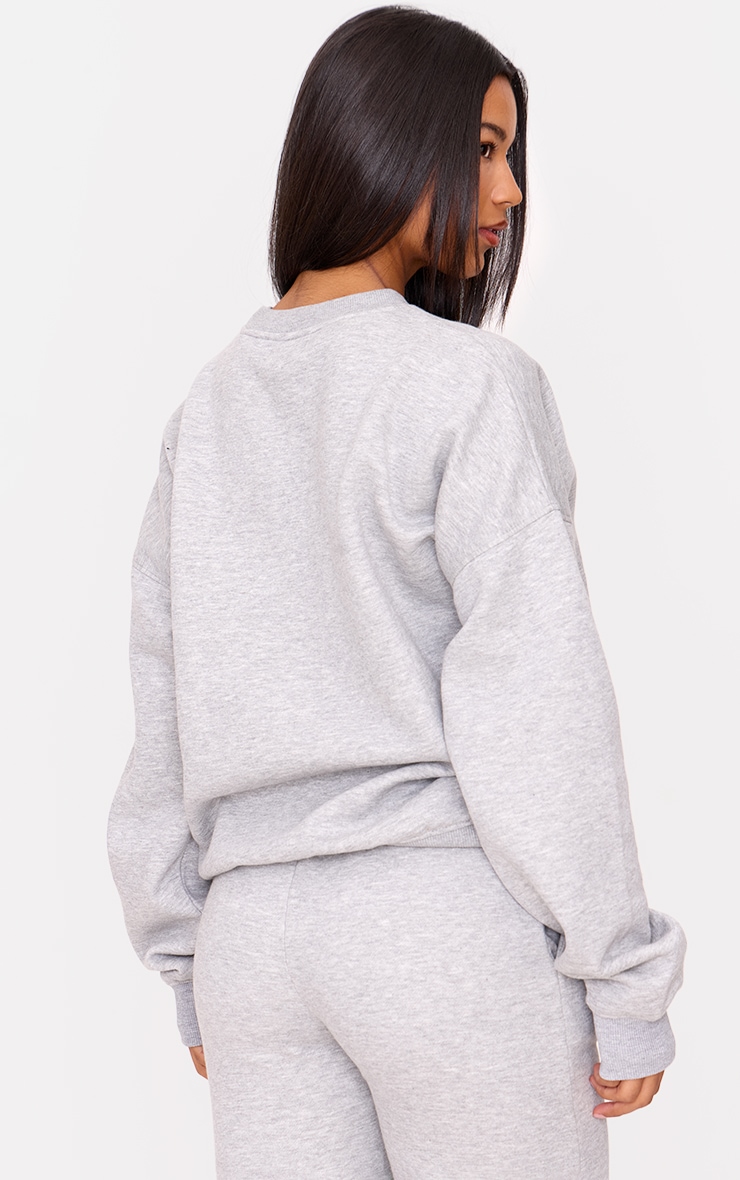 Ash Grey Oversized Copenhagen Embroidered Sweatshirt image 2