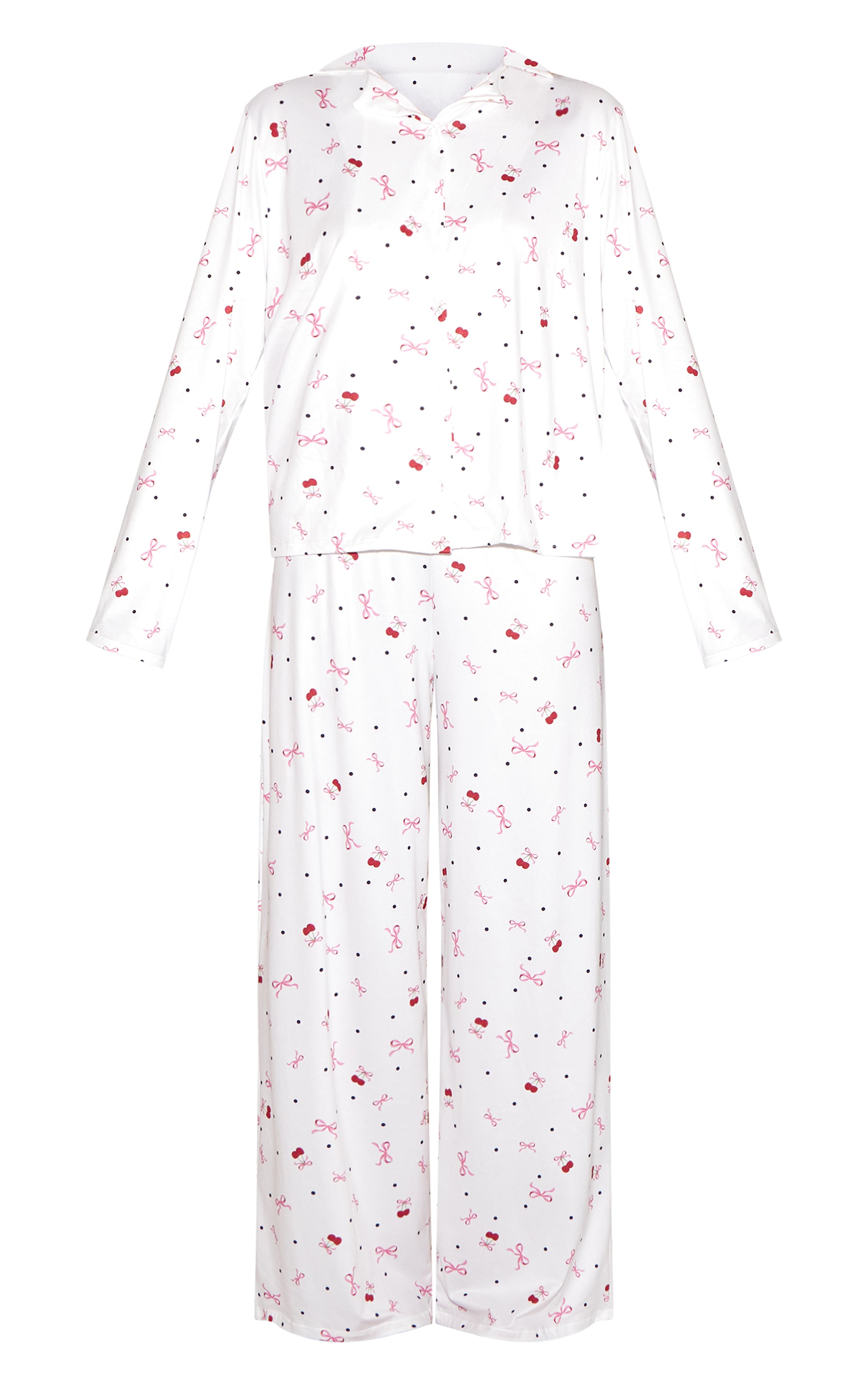 Printed Long Sleeve Button Through PJ Set image 5