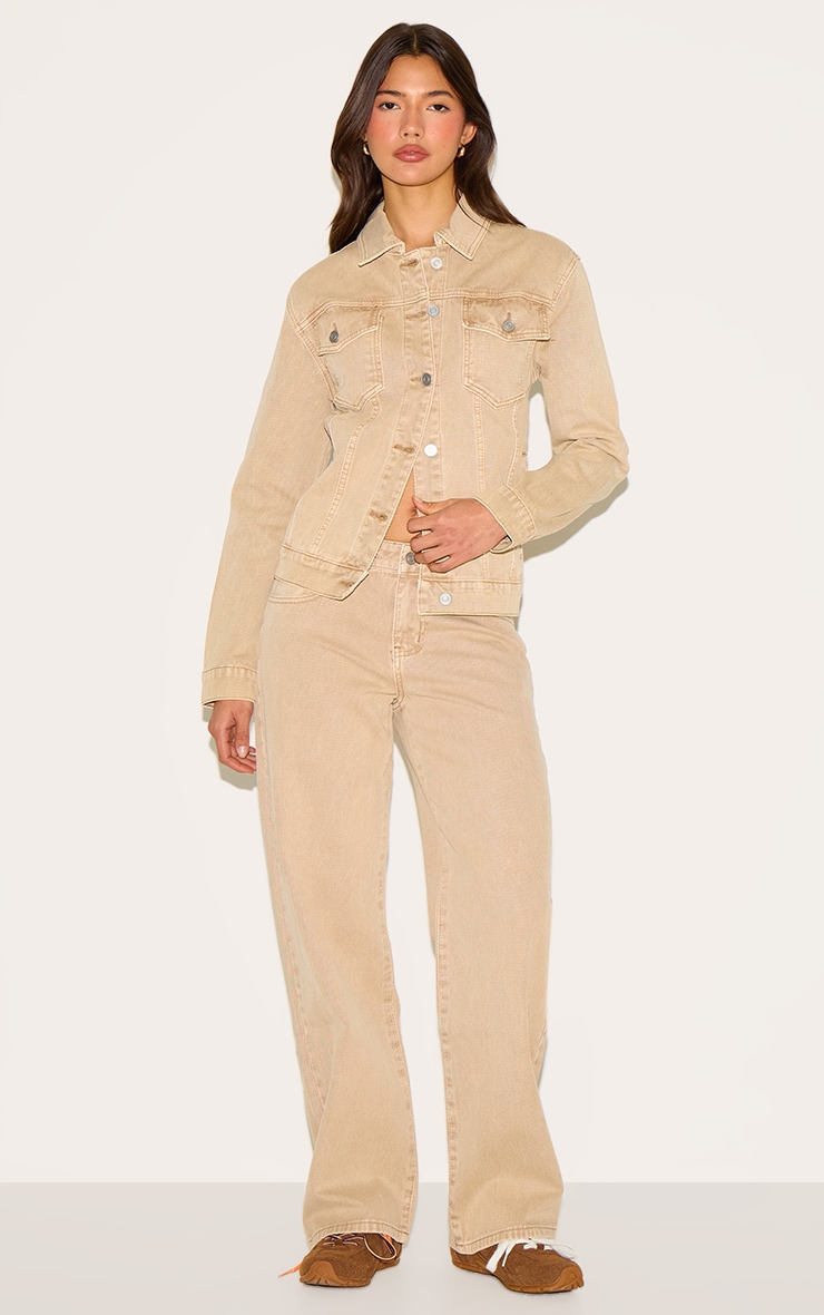Sand Washed Corduroy Fitted Denim Jacket image 3