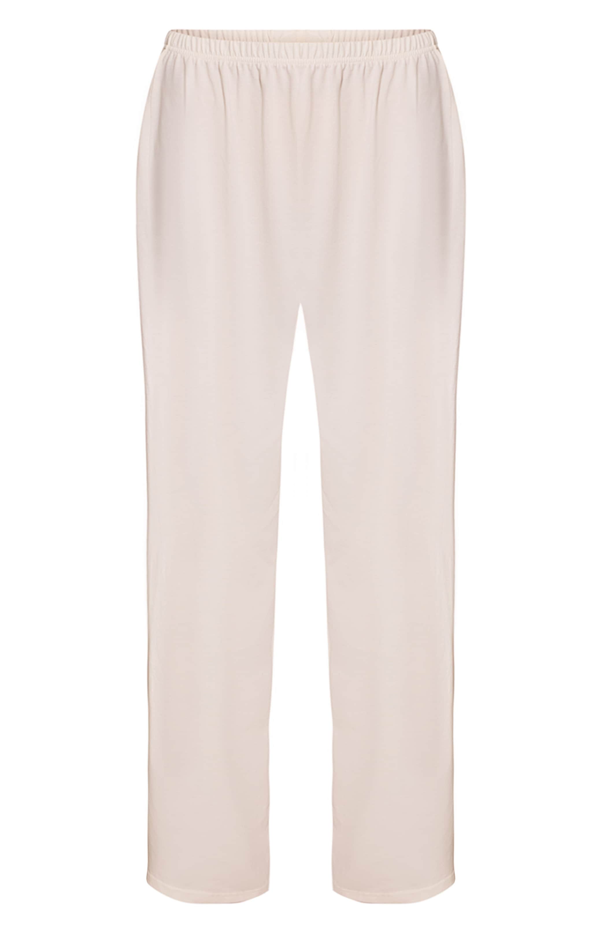 Cream Wide Leg Pyjama Trousers image 5
