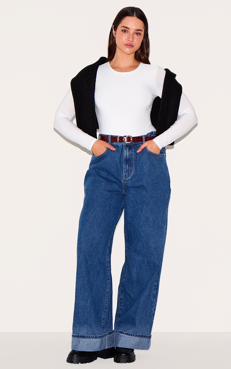 Shape White Long Sleeve Slinky Bodysuit image 3