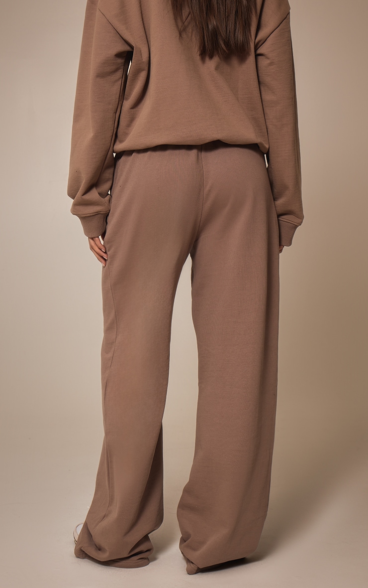 Mocha Premium Loopback Wide Leg Sweatpants image 3