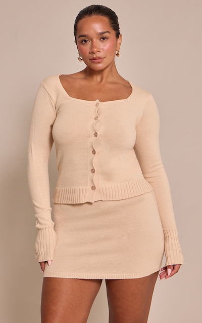 Sculpt Cardigan en maille tricot avoine