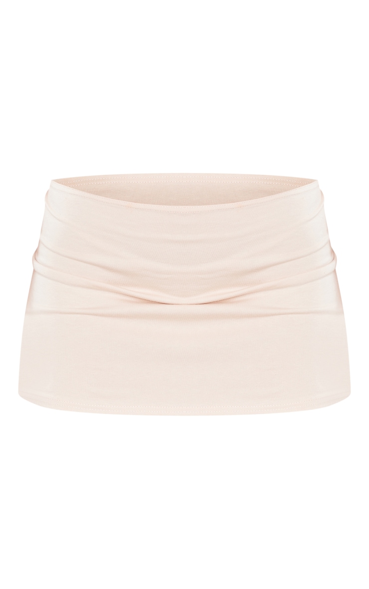 Stone Cotton Jersey Mid Rise Micro Mini Skirt image 6
