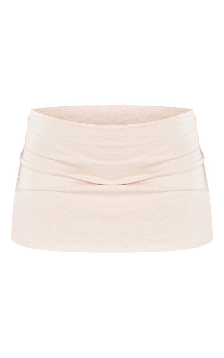 Stone Cotton Jersey Mid Rise Micro Mini Skirt image 6