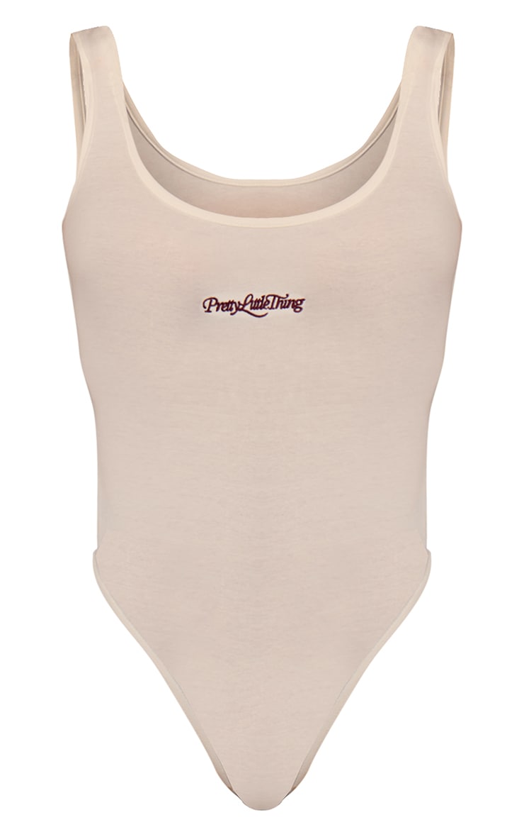 Cream Prettylittlething Scoop Neck Bodysuit image 5