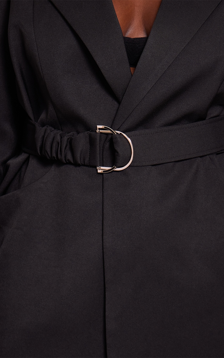 Plus Black Belted Blazer image 4