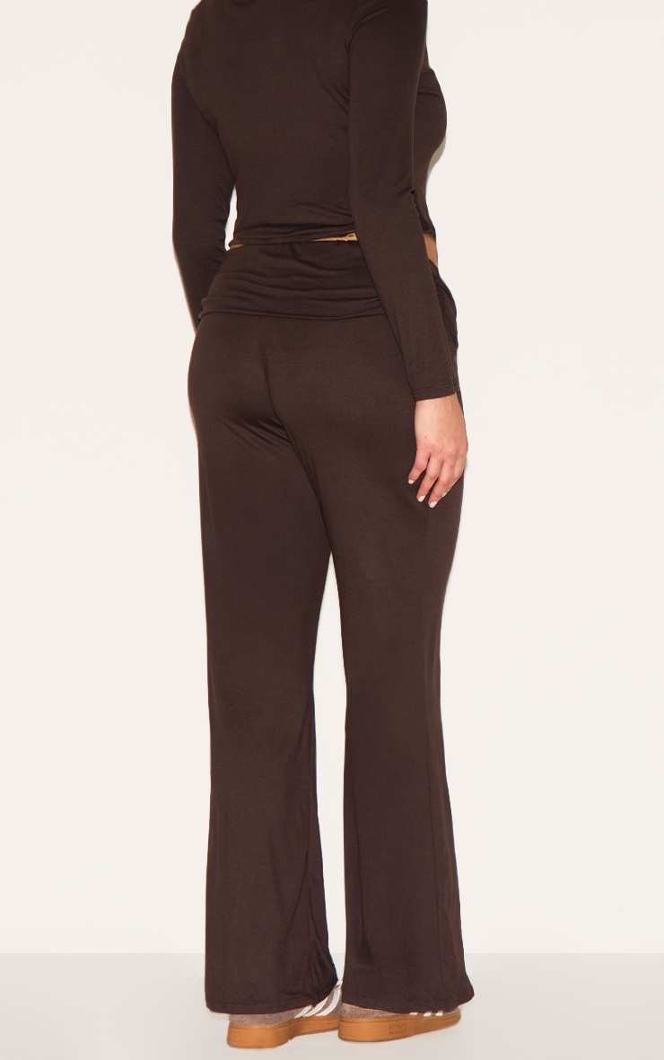 Plus Chocolate Foldover Soft Touch Pants image 3