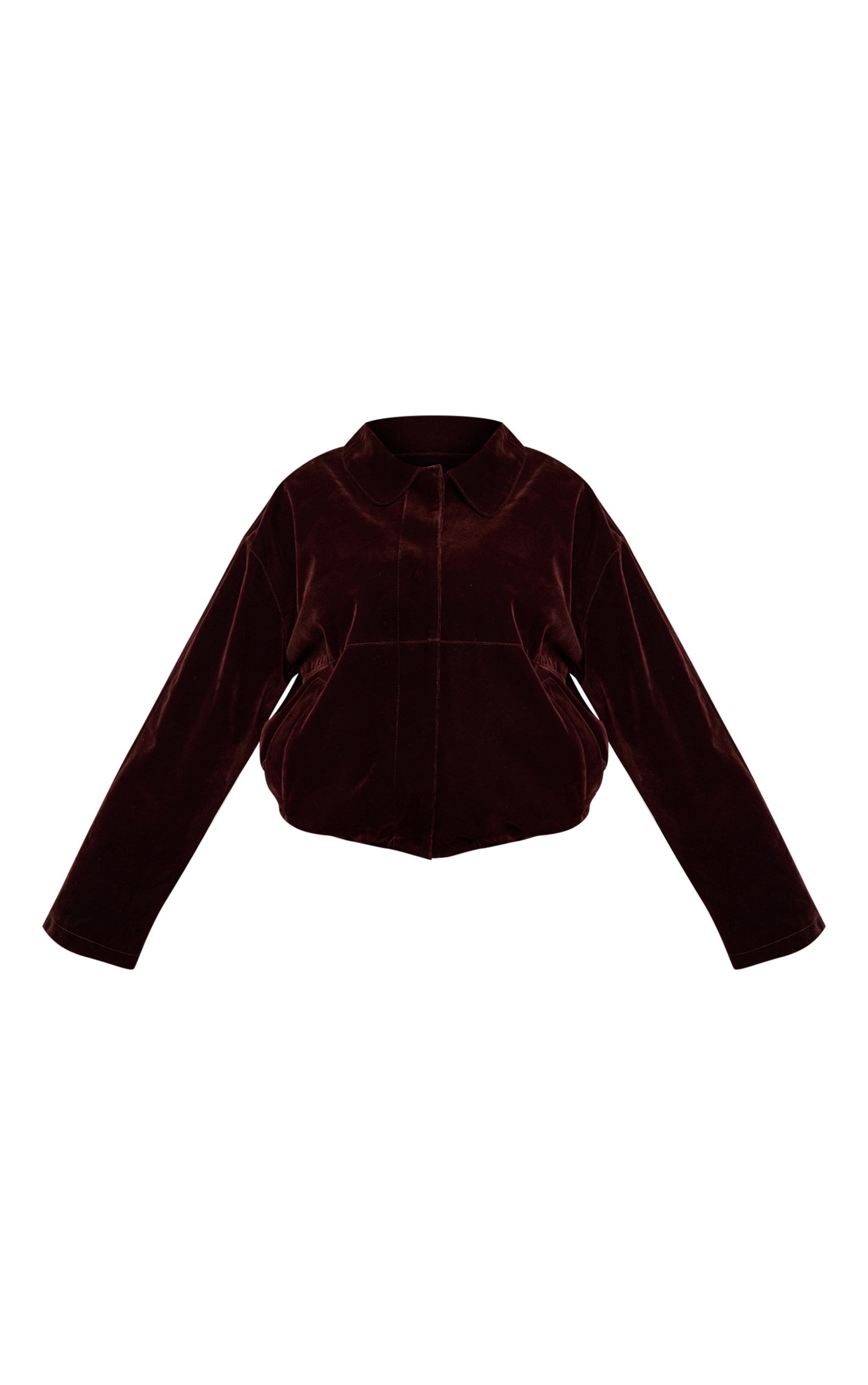 Plus Chocolate Velvet Bomber Jacket  image 5