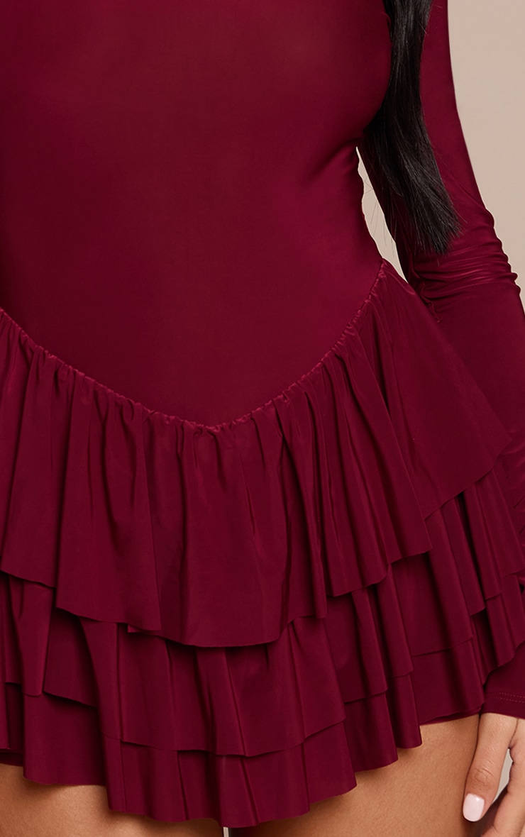 Plum Double Slinky Rara Long Sleeve Romper image 4