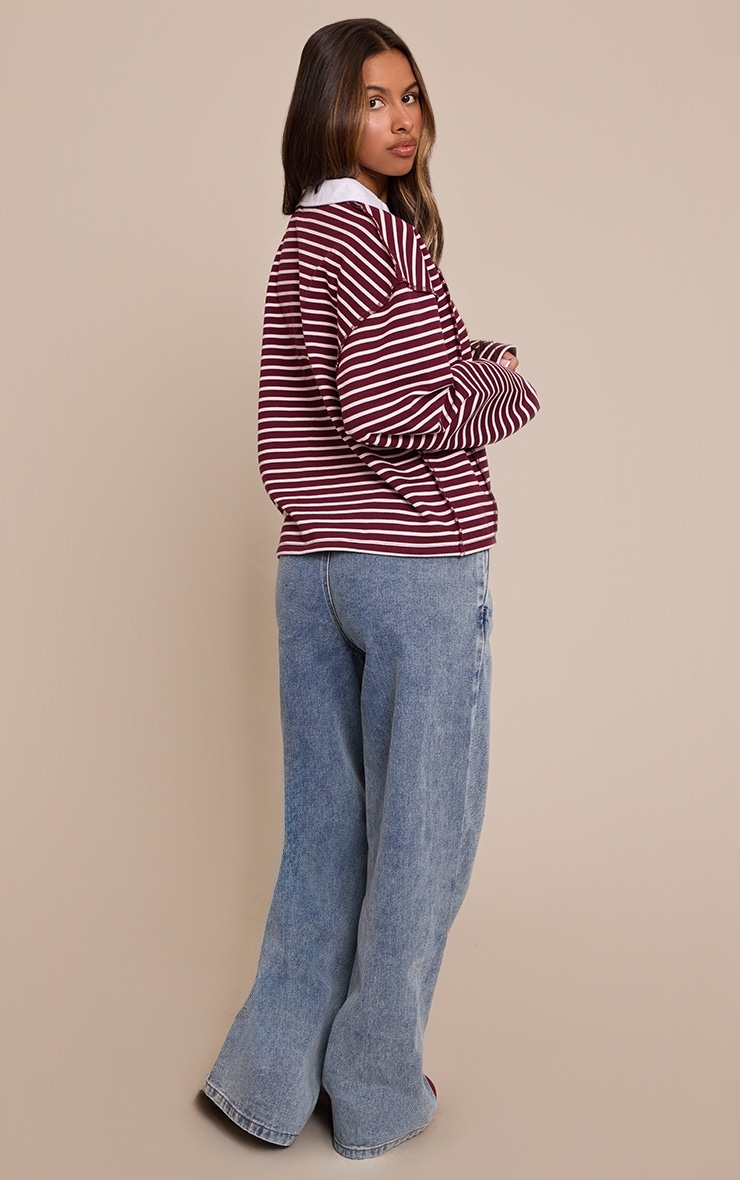 Petite Jean large bleu clair délavé à taille nouée élastique image 3