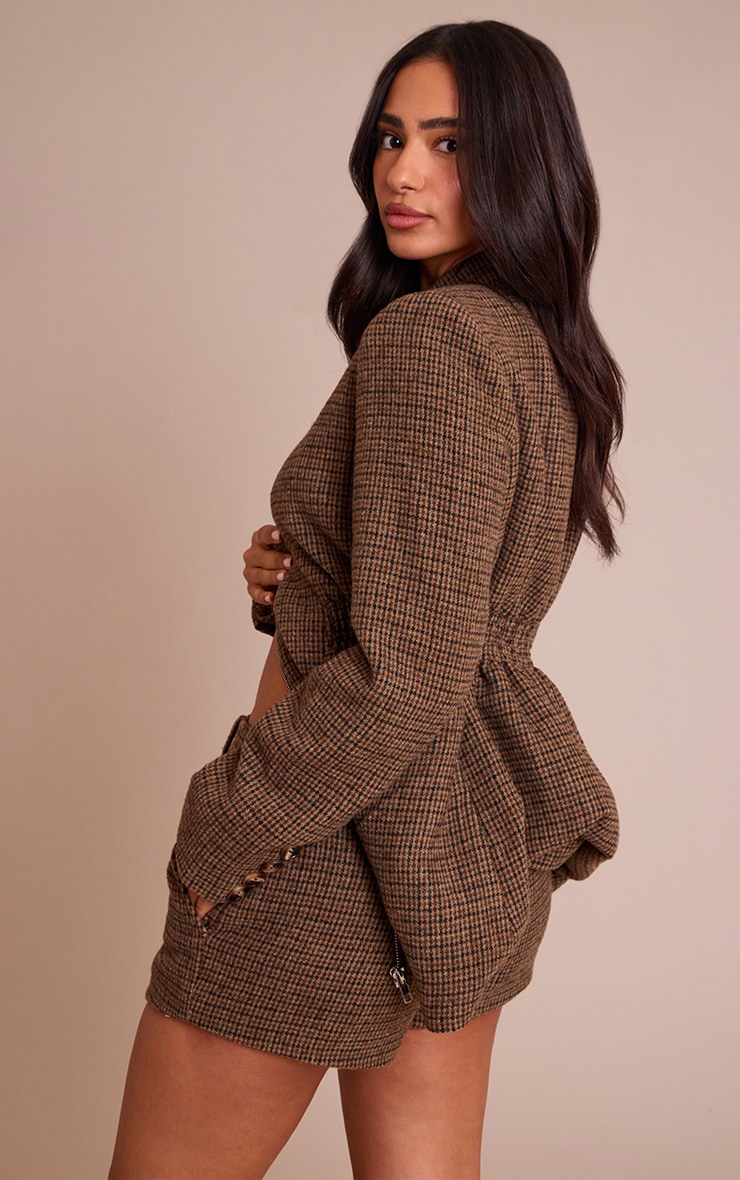 Petite Tweed Check Mini Shorts image 2