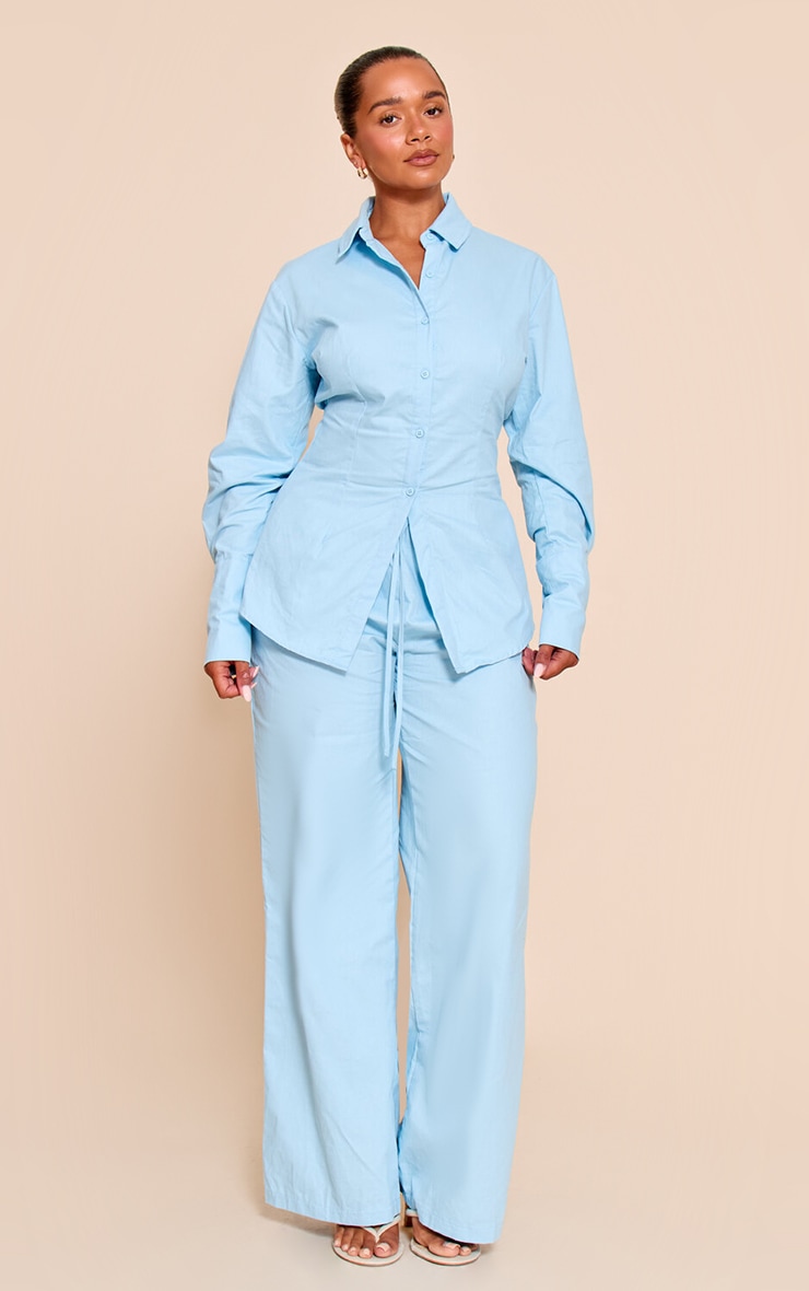 Shape blue Elasticated Waist Wide Leg Pants image 1