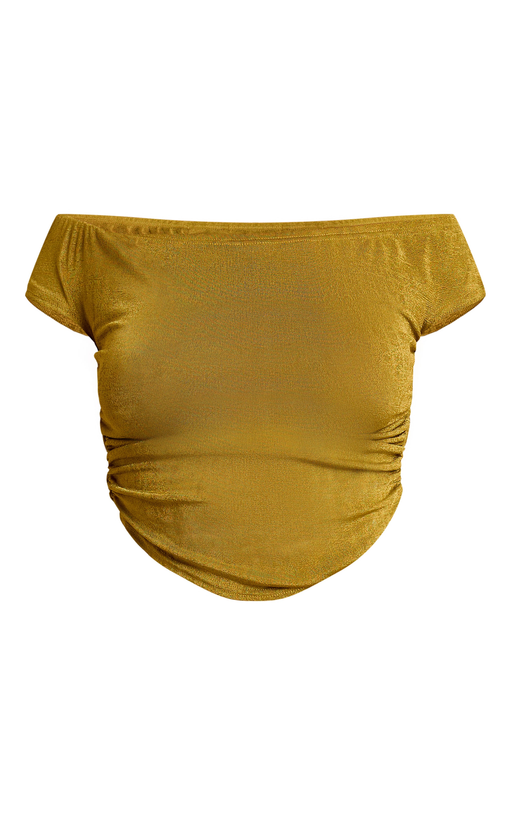 Olive Bardot Textured Top image 5
