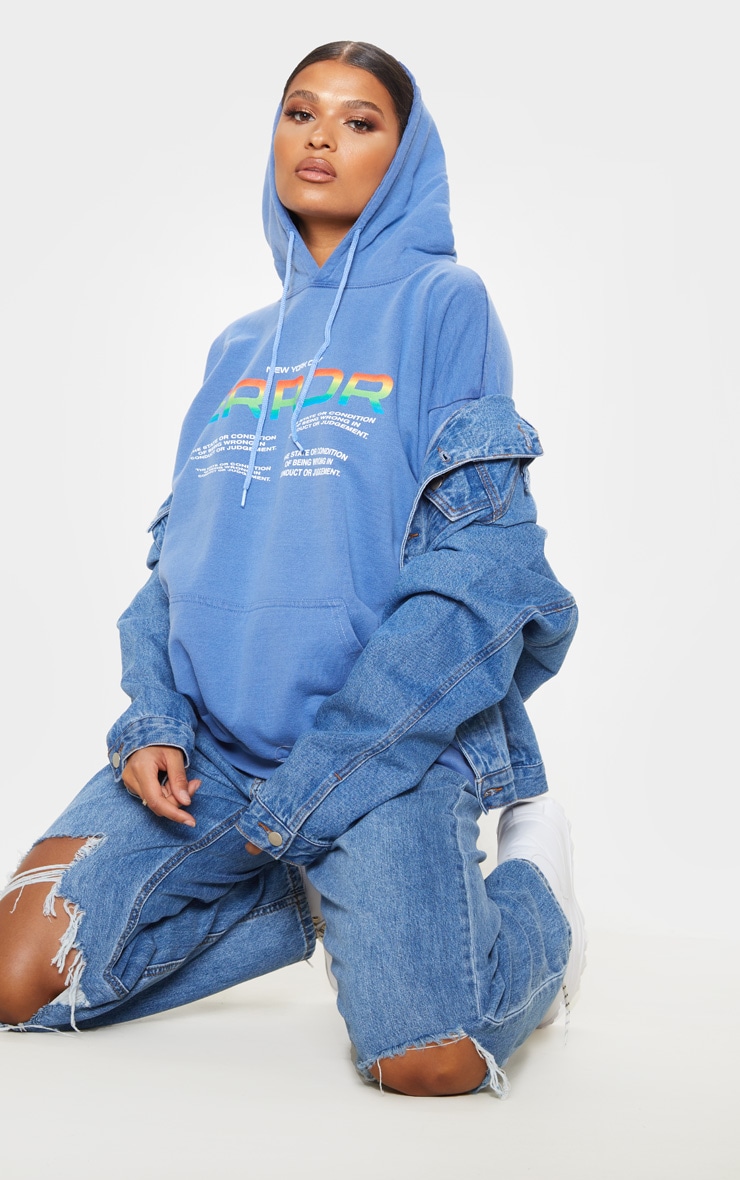 pretty little thing blue hoodie