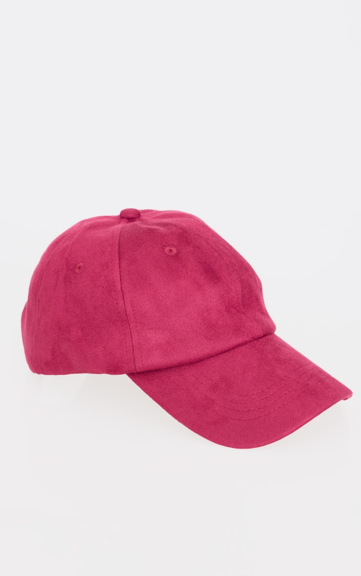 Burgundy Faux Suede Cap image 3