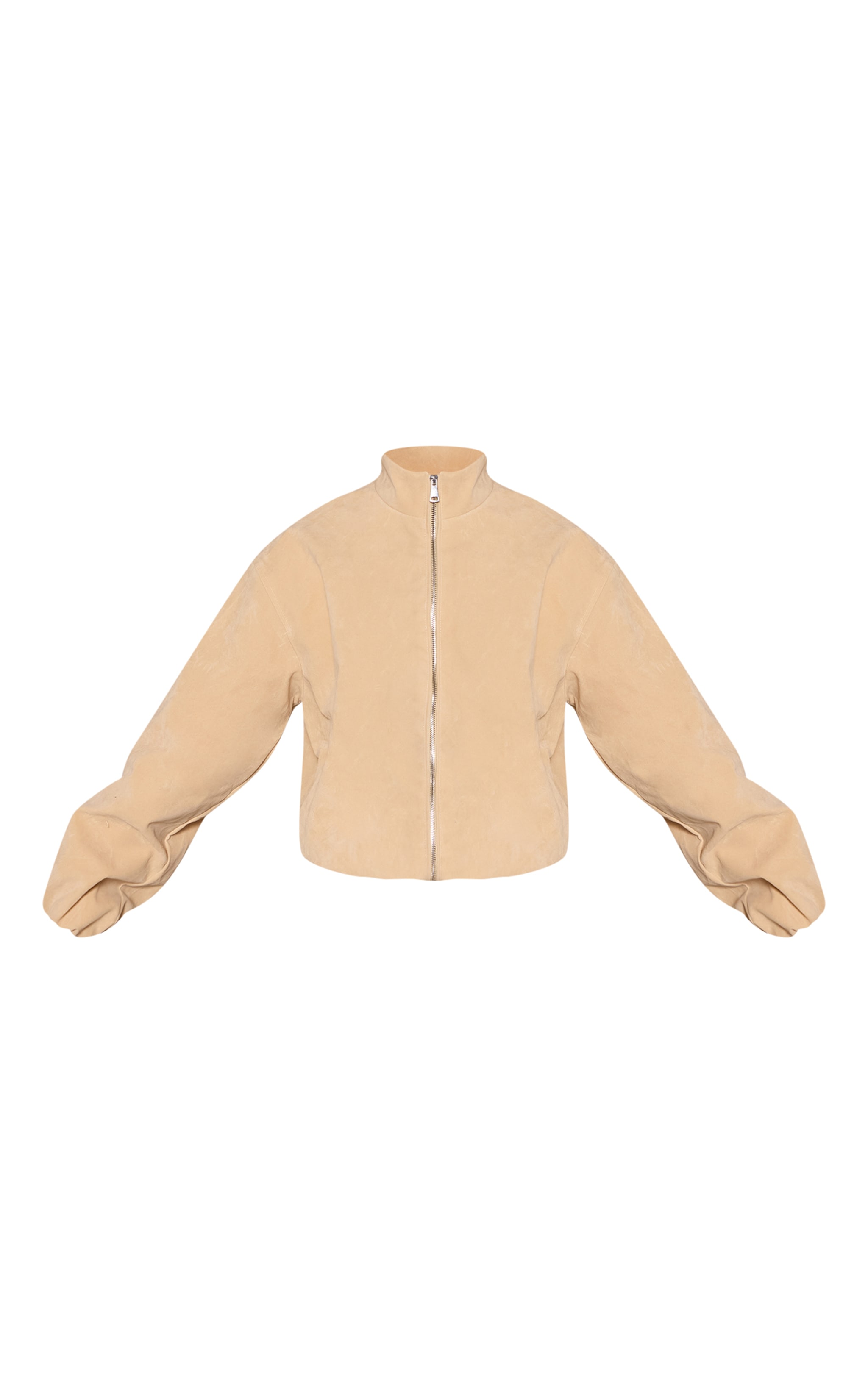Buttercream Suede Bomber Jacket image 5