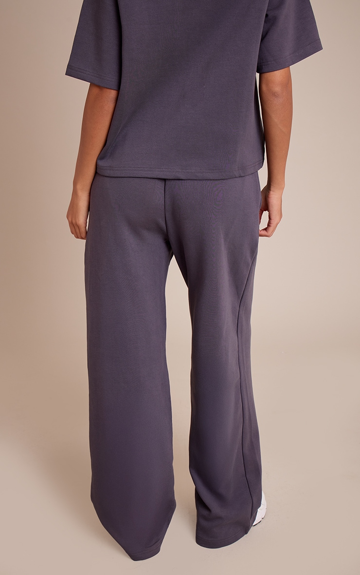 Tall Navy Interlock Wide Leg Sweatpants image 3