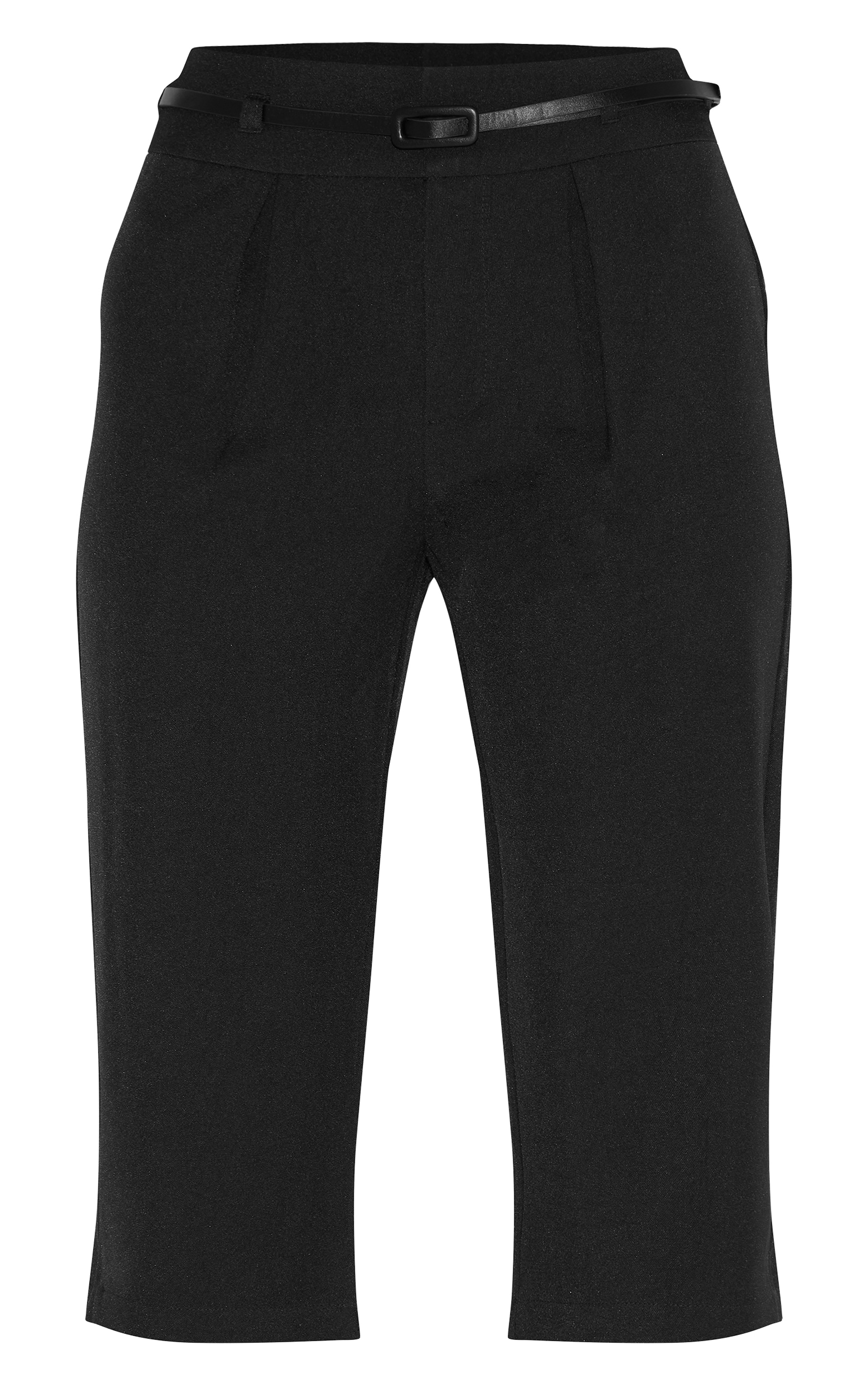 Pantalon capri tissé noir à ceinture image 5