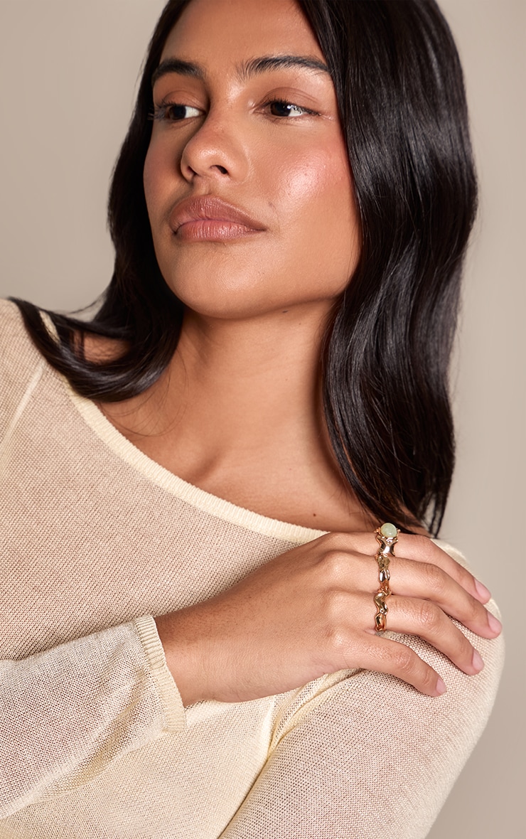 Gold Molten Jade Ring Multi Pack