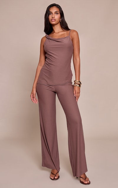 Mocha Soft Touch Straight Leg Pants