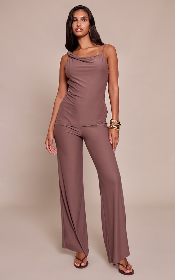 Mocha Soft Touch Straight Leg Trousers