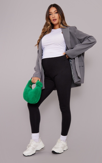 Maternité Legging de grossesse en jersey noir sur le ventre