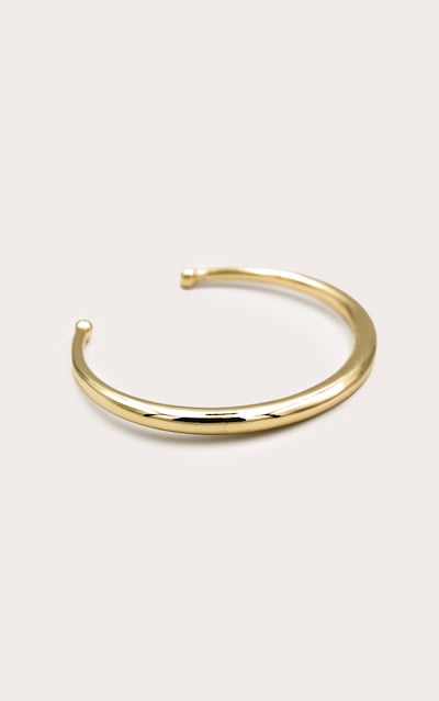 Gold Plated Flared Bangle
