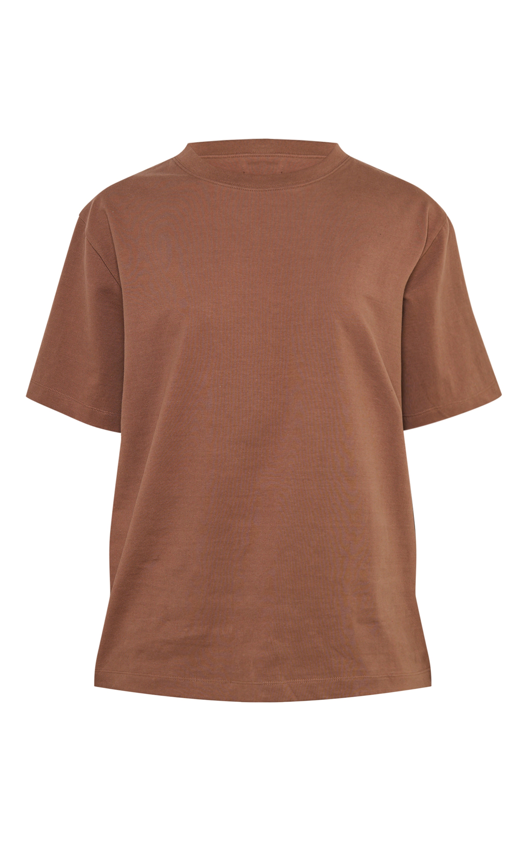 Tall T-shirt en coton deluxe taupe oversize image 5