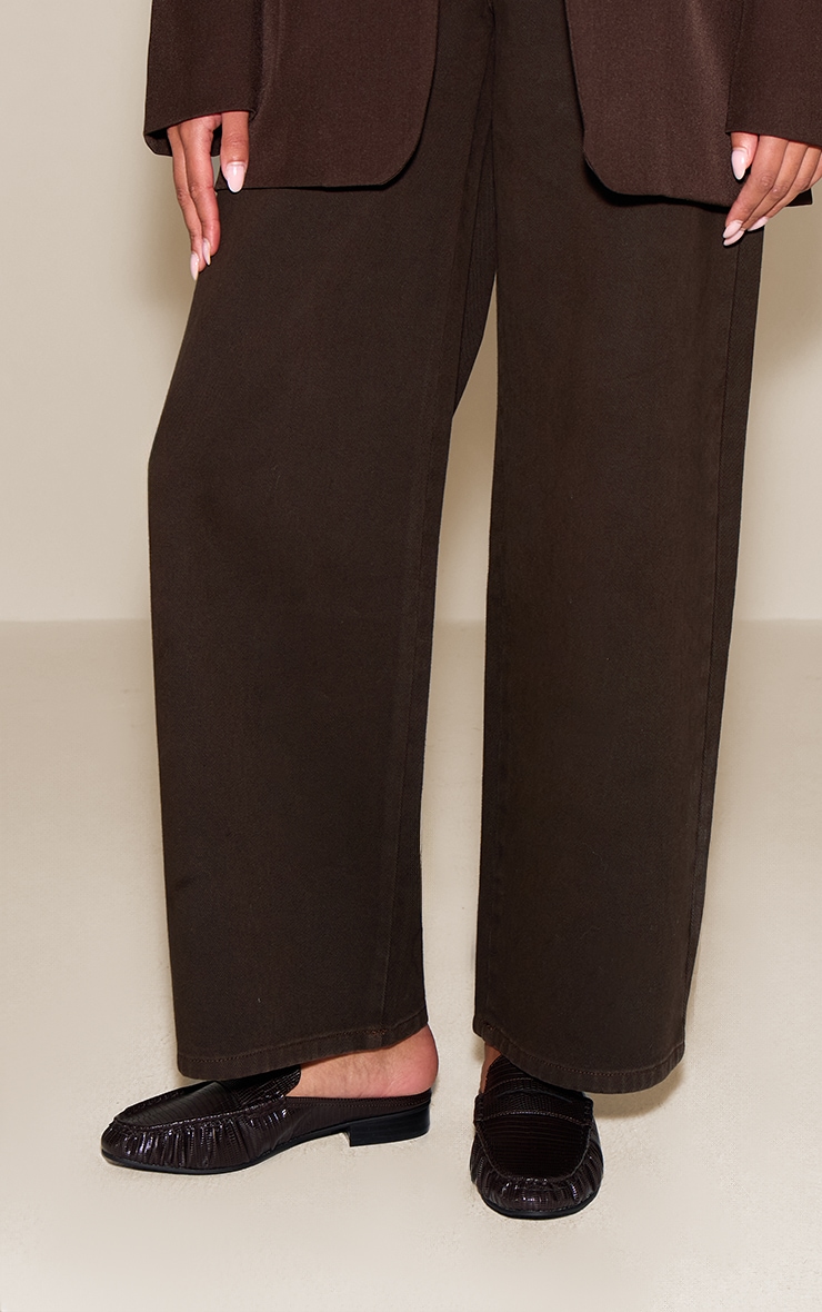 Chocolate Python Loafer Mule image 1