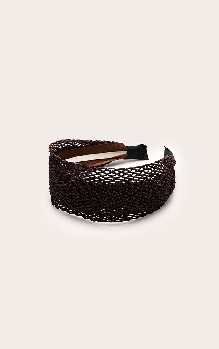 Chocolate Fishnet Headband image 2