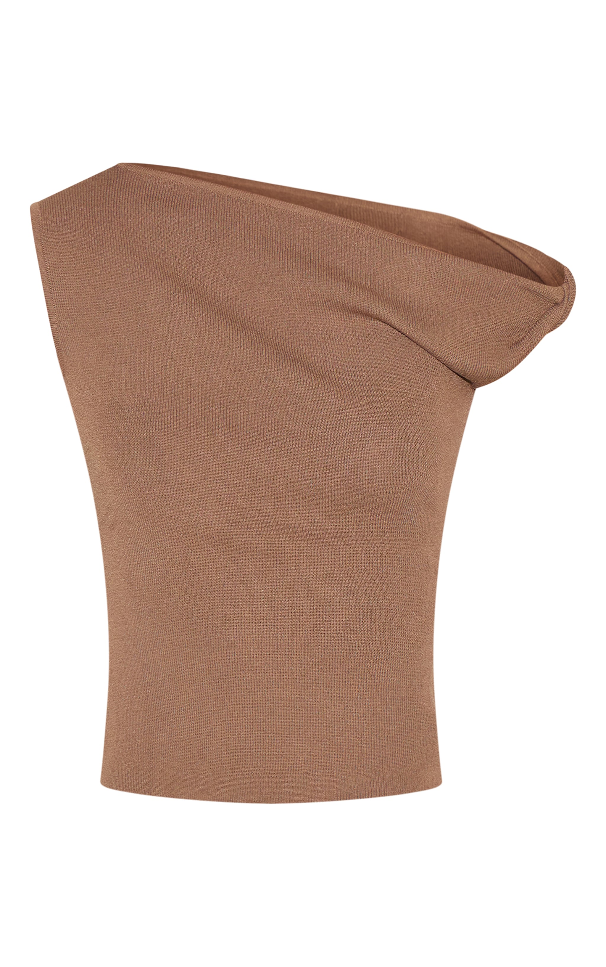 Mocha Fine Knit Twist Neck Vest Top image 5