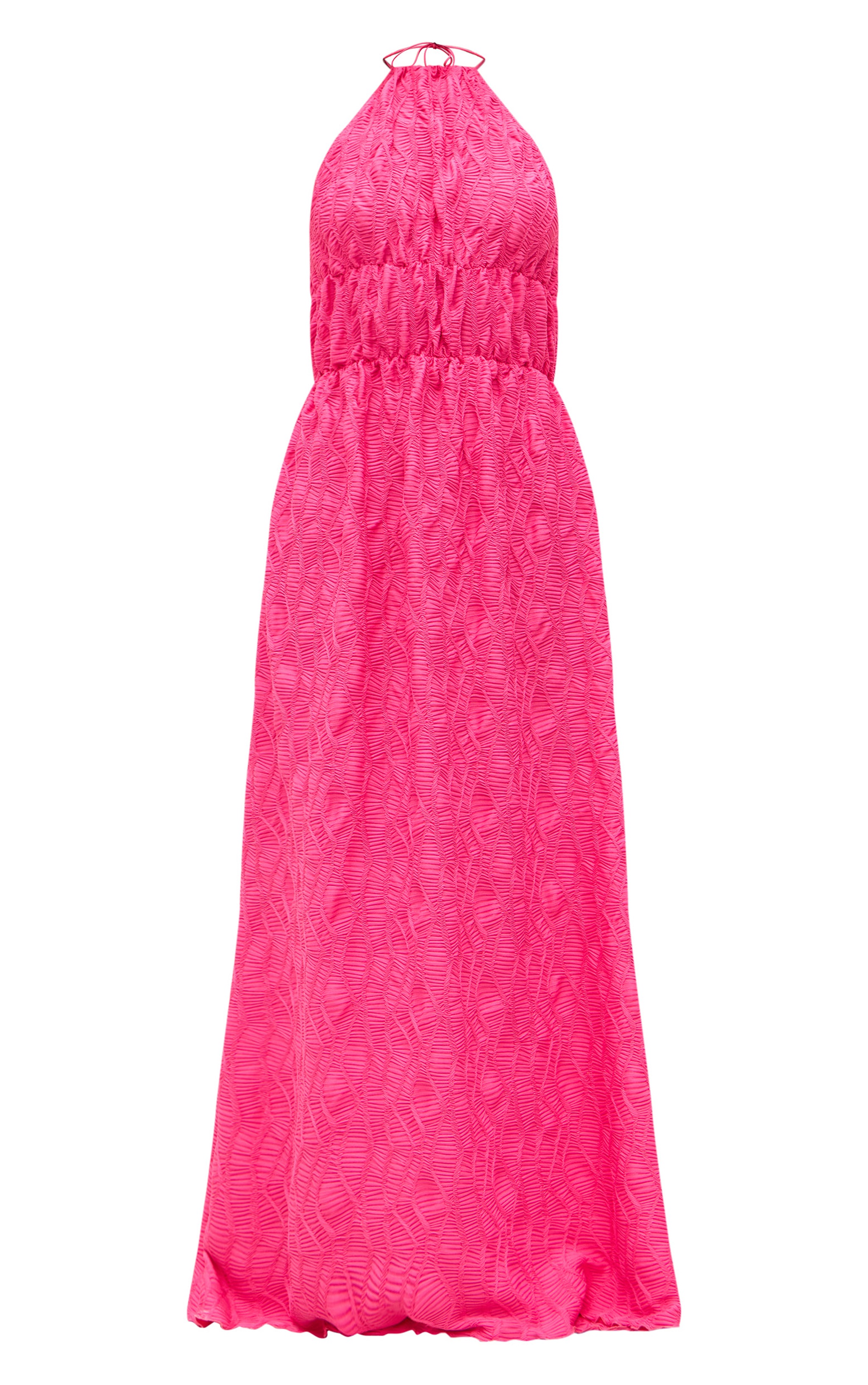 Fuchsia tiered maxi dress main image 0