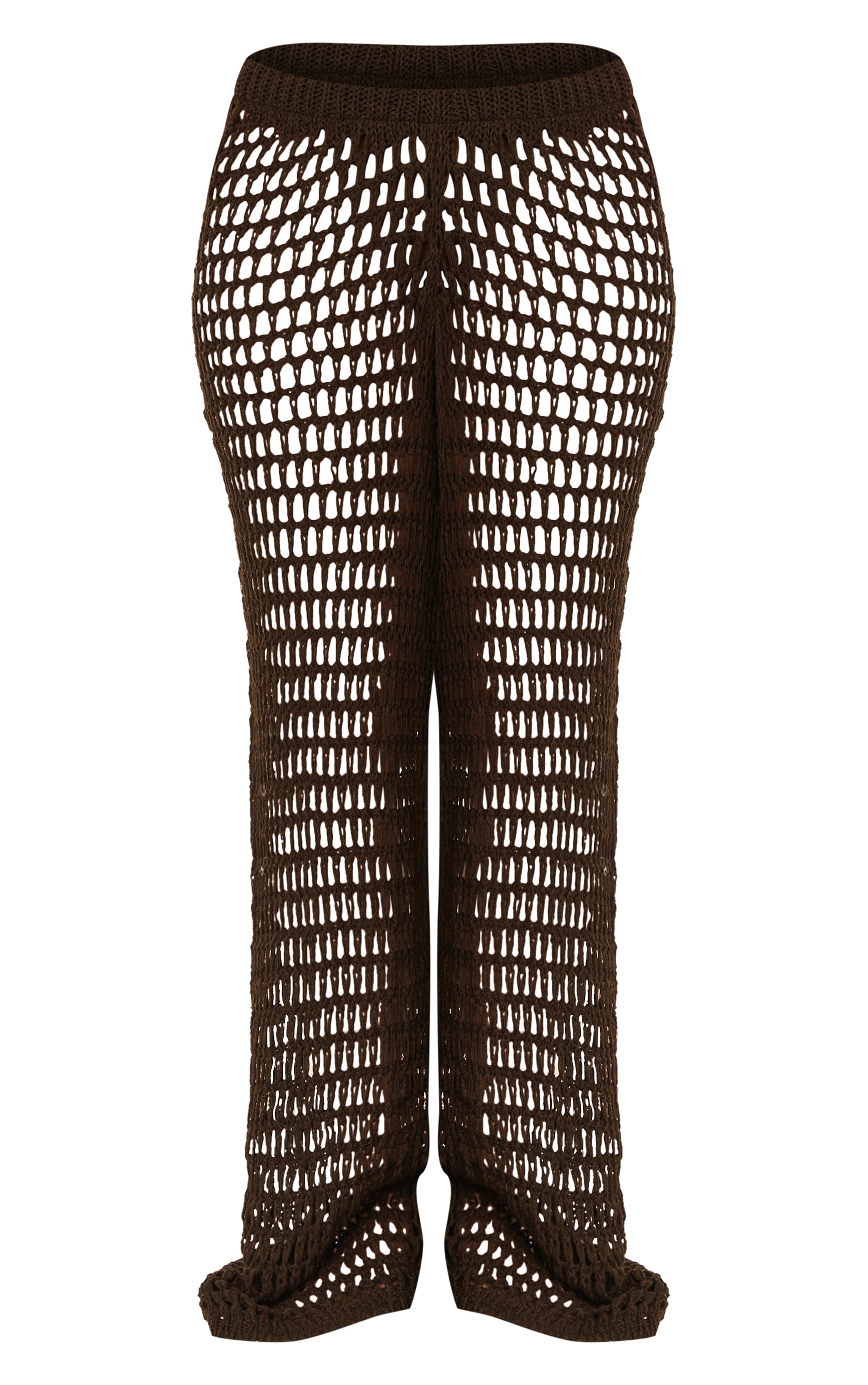 Chocolate Crochet Beach Wide Leg Pants image 5