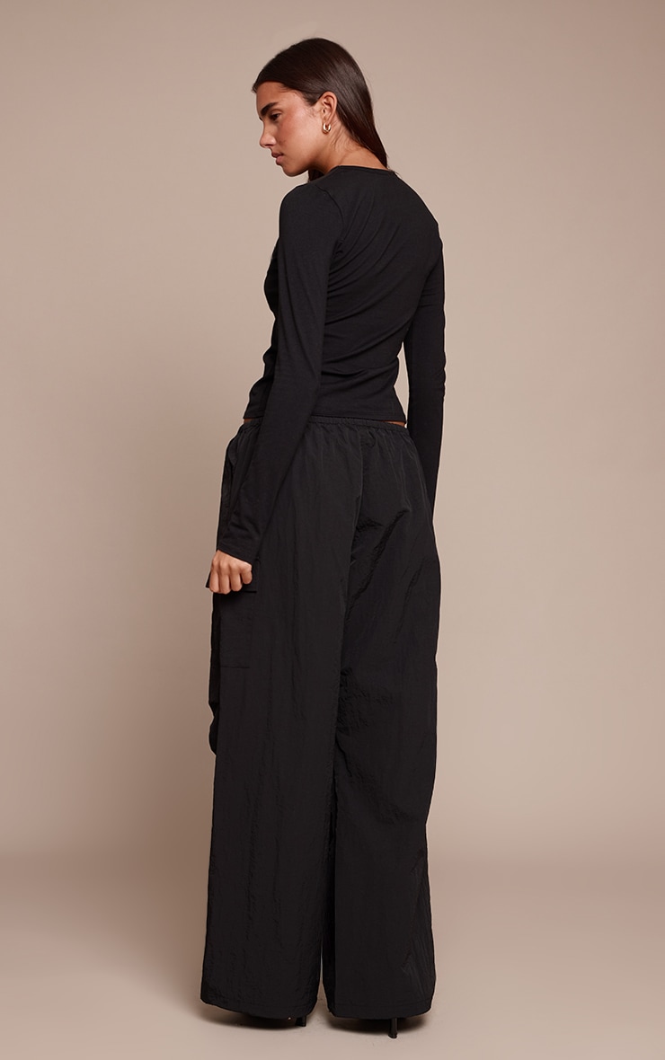 Black Parachute Oversized Cargo Pocket Pant image 3