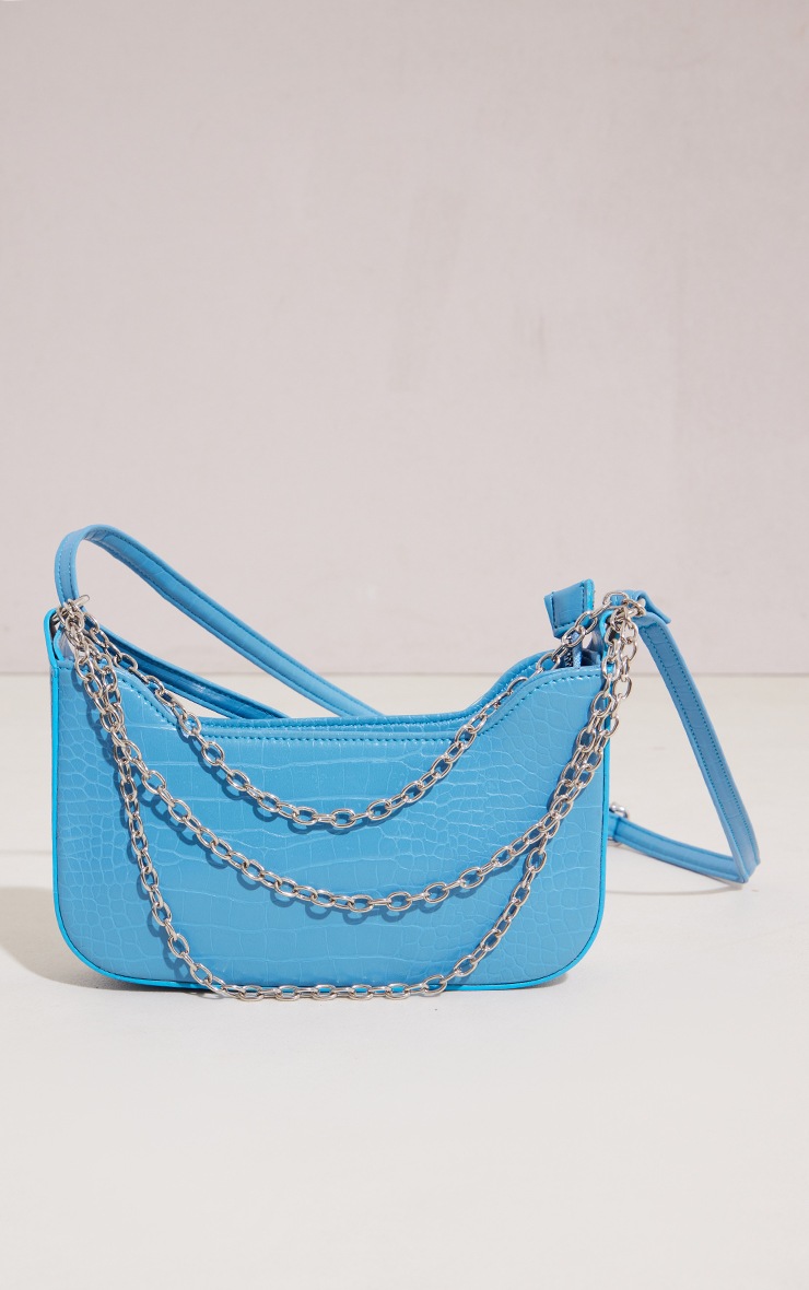 Blue Multi Chain Cross Body Bag image 2