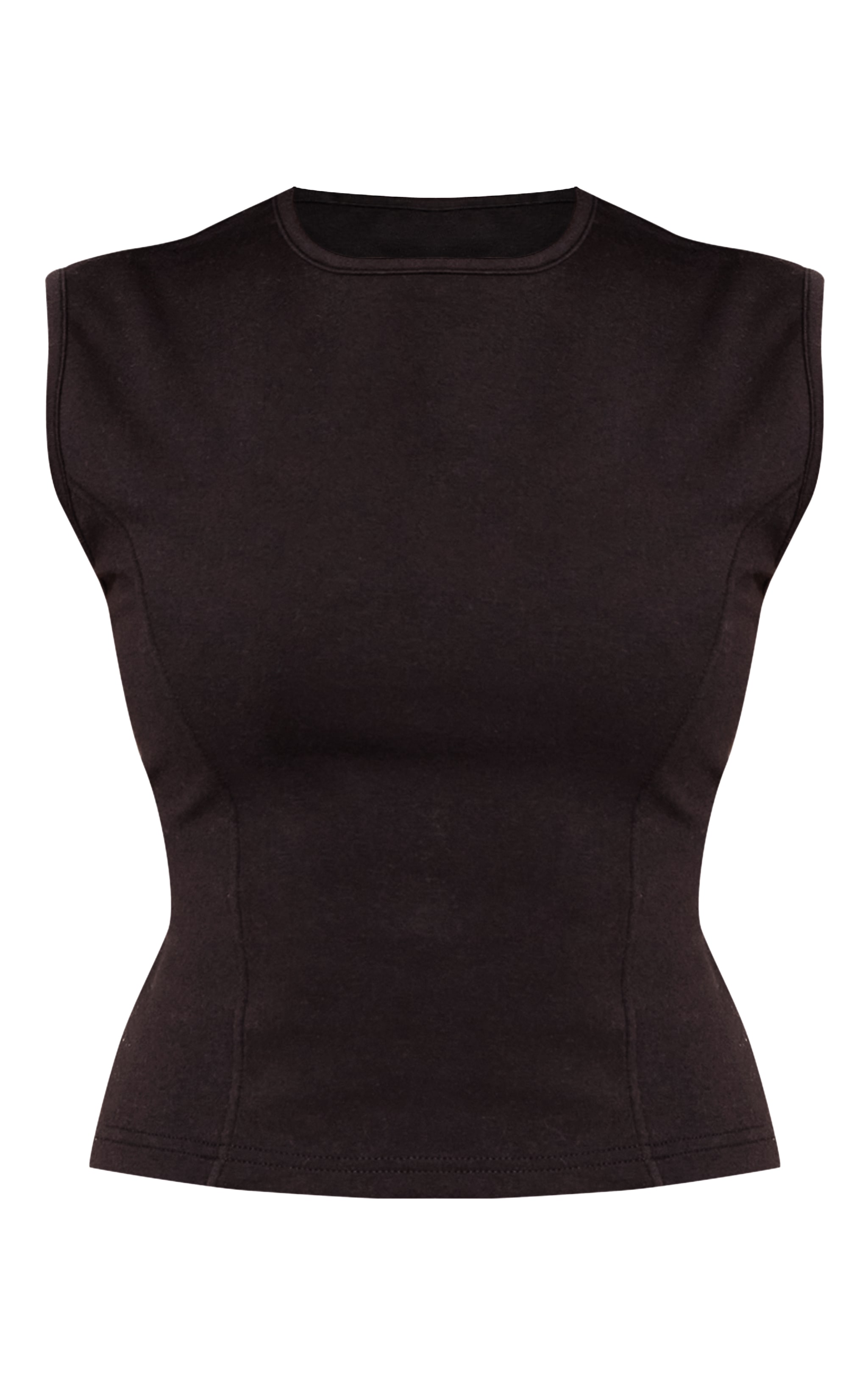 Petite Black Interlock Cinched Waist Top image 5