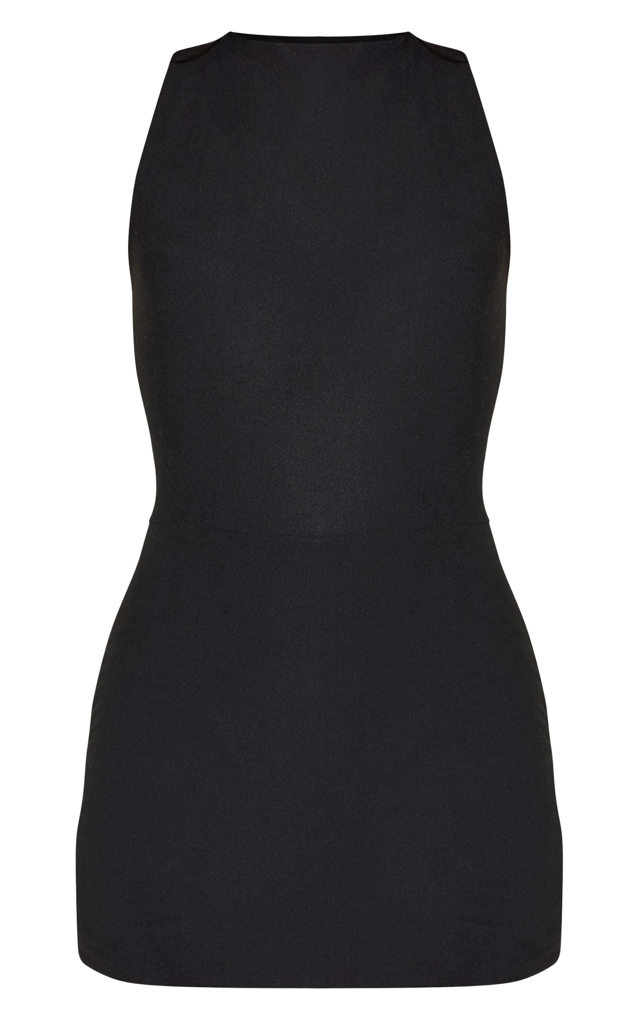 Combishort jupe-short doux noir à col montant image 5