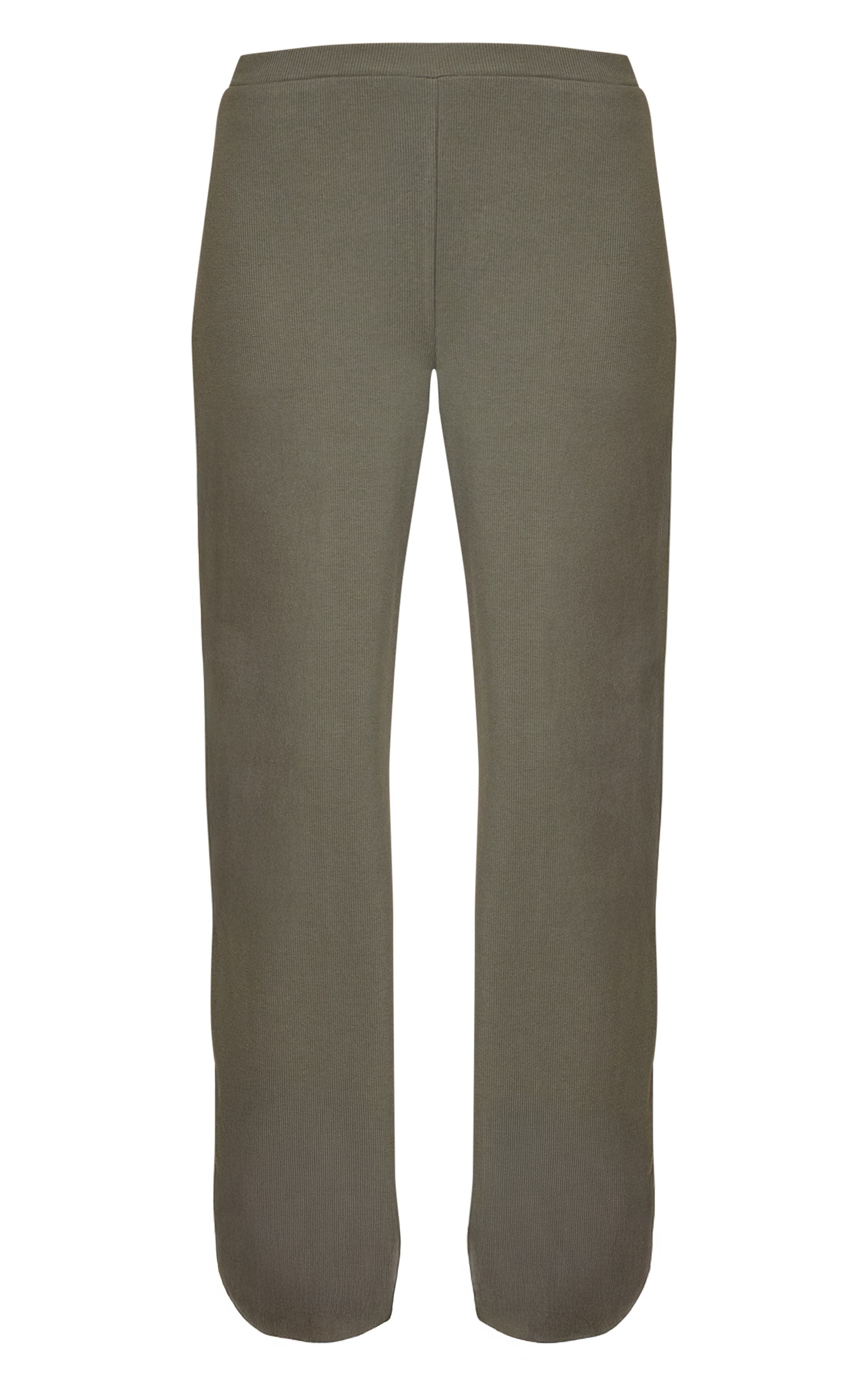 Sea Green Brushed Rib Wide Leg Trouser image 5
