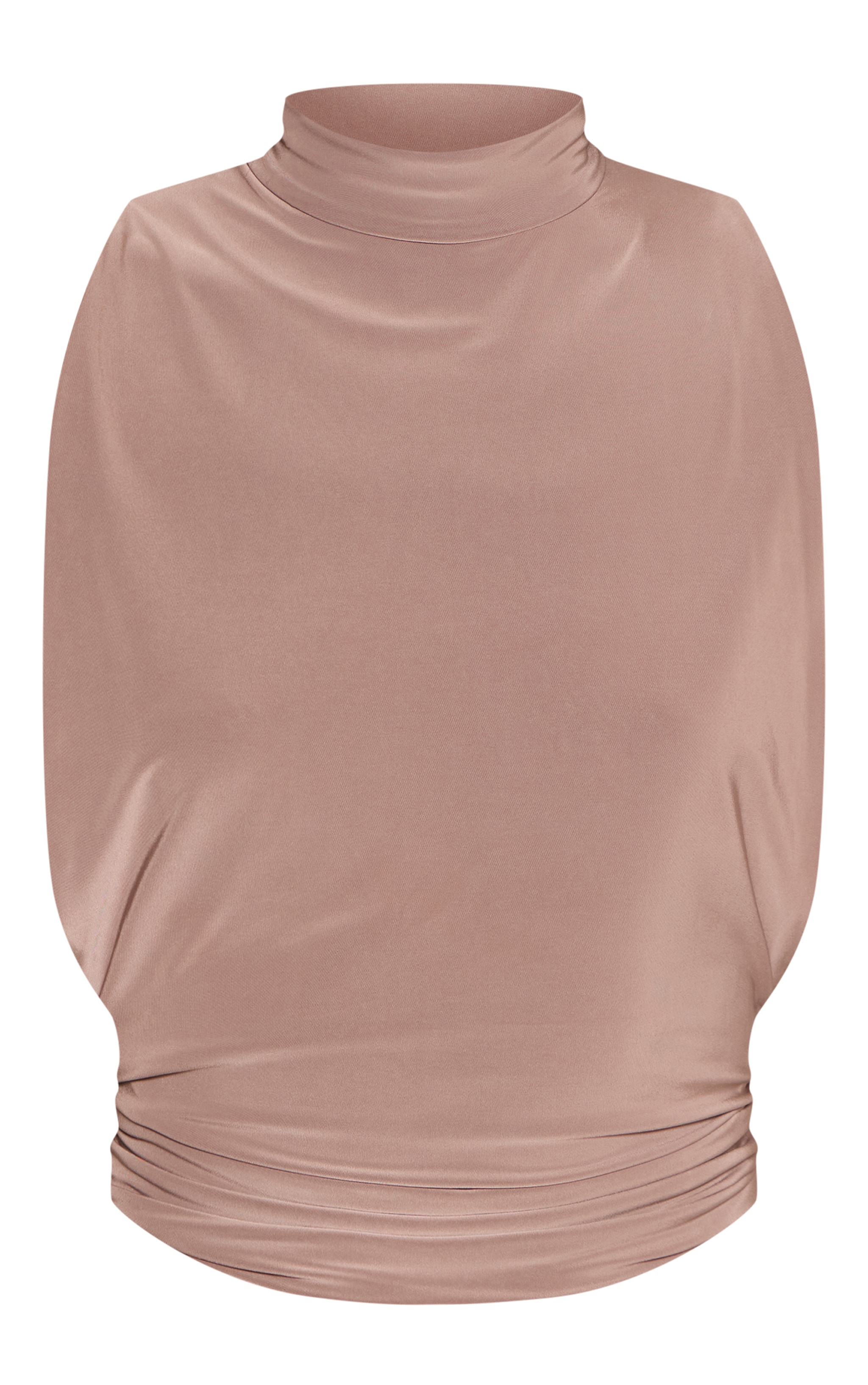 Mushroom Double Layered Slinky  Side Cut Out Long Top  image 5