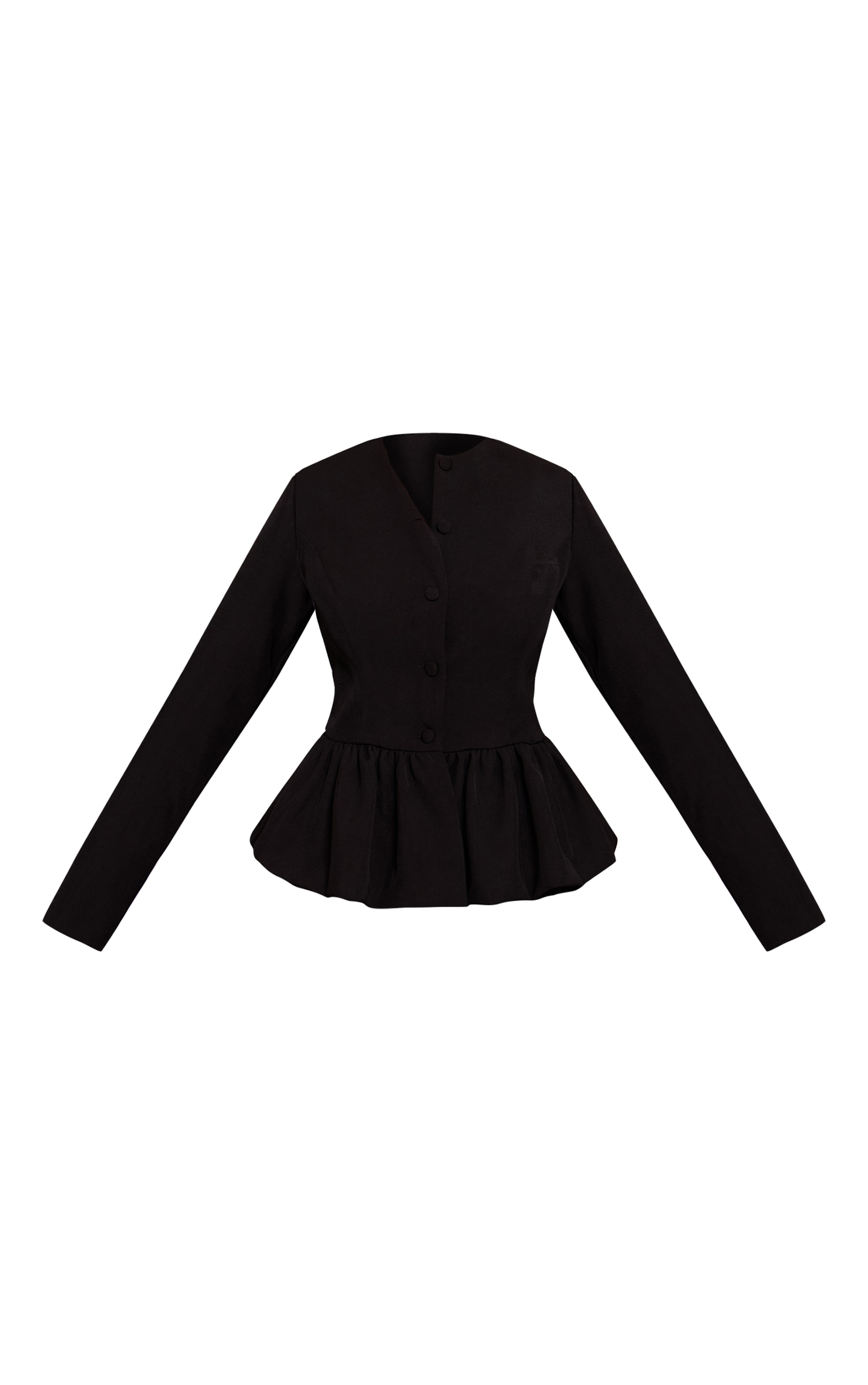 Shape Black Woven Frill Detail Jacket image 5