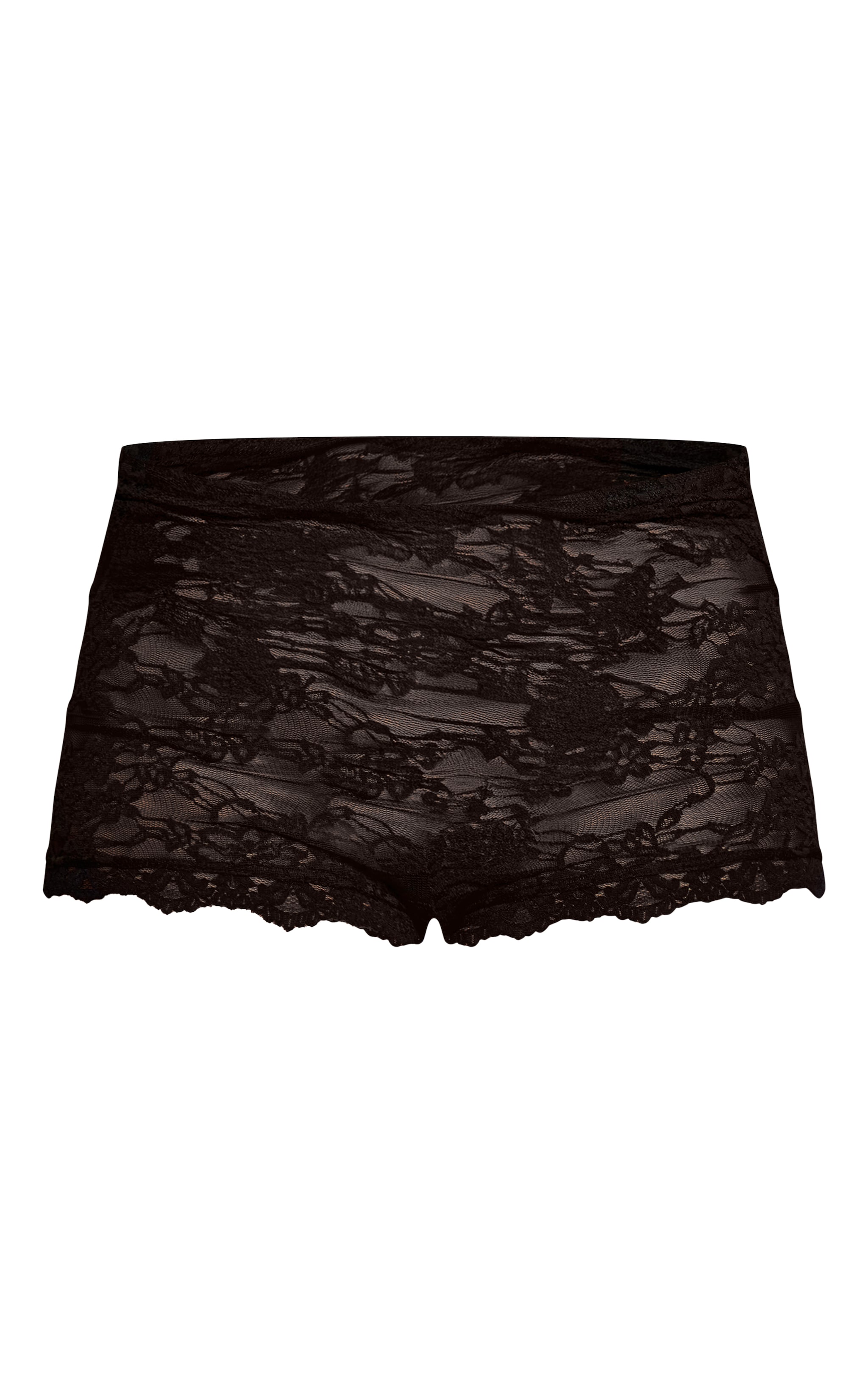 Mini short en dentelle noire transparente image 6