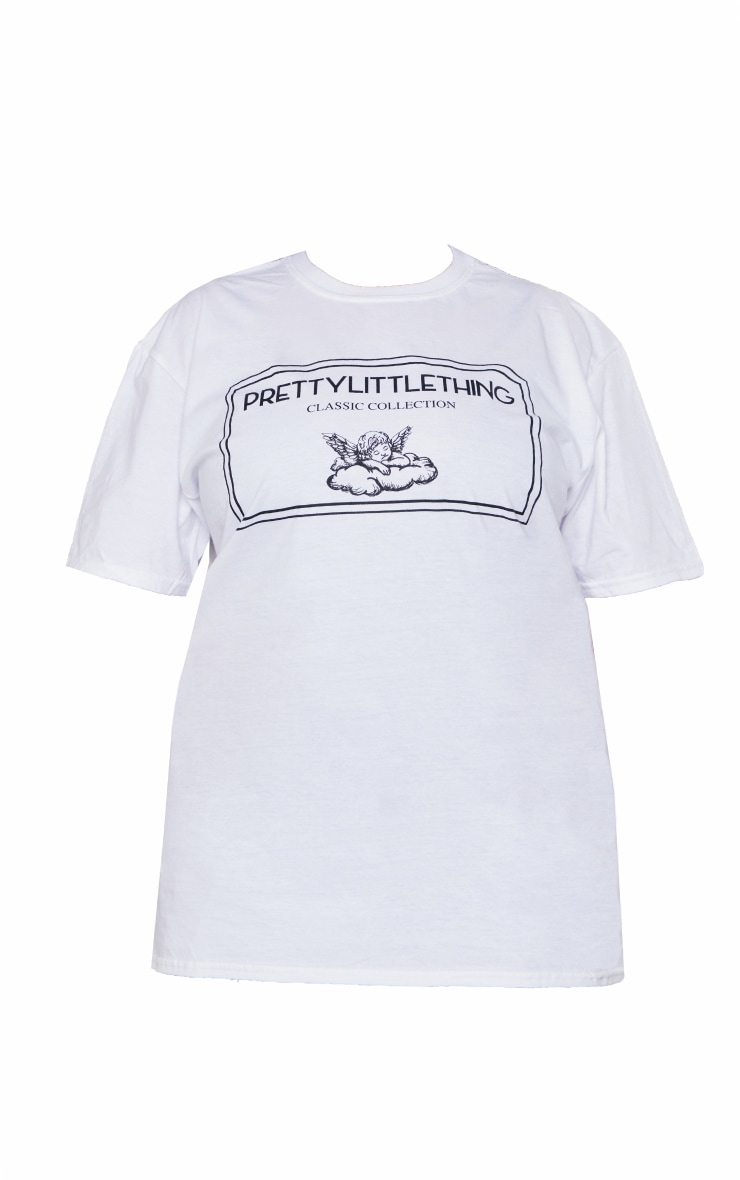 PRETTYLITTLETHING Plus White Classic Collection T Shirt image 1