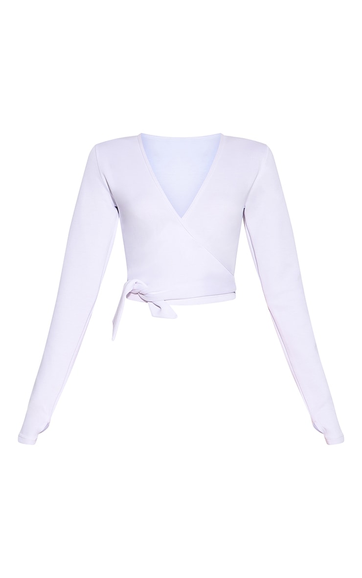 White Super Soft Wrap Top image 5