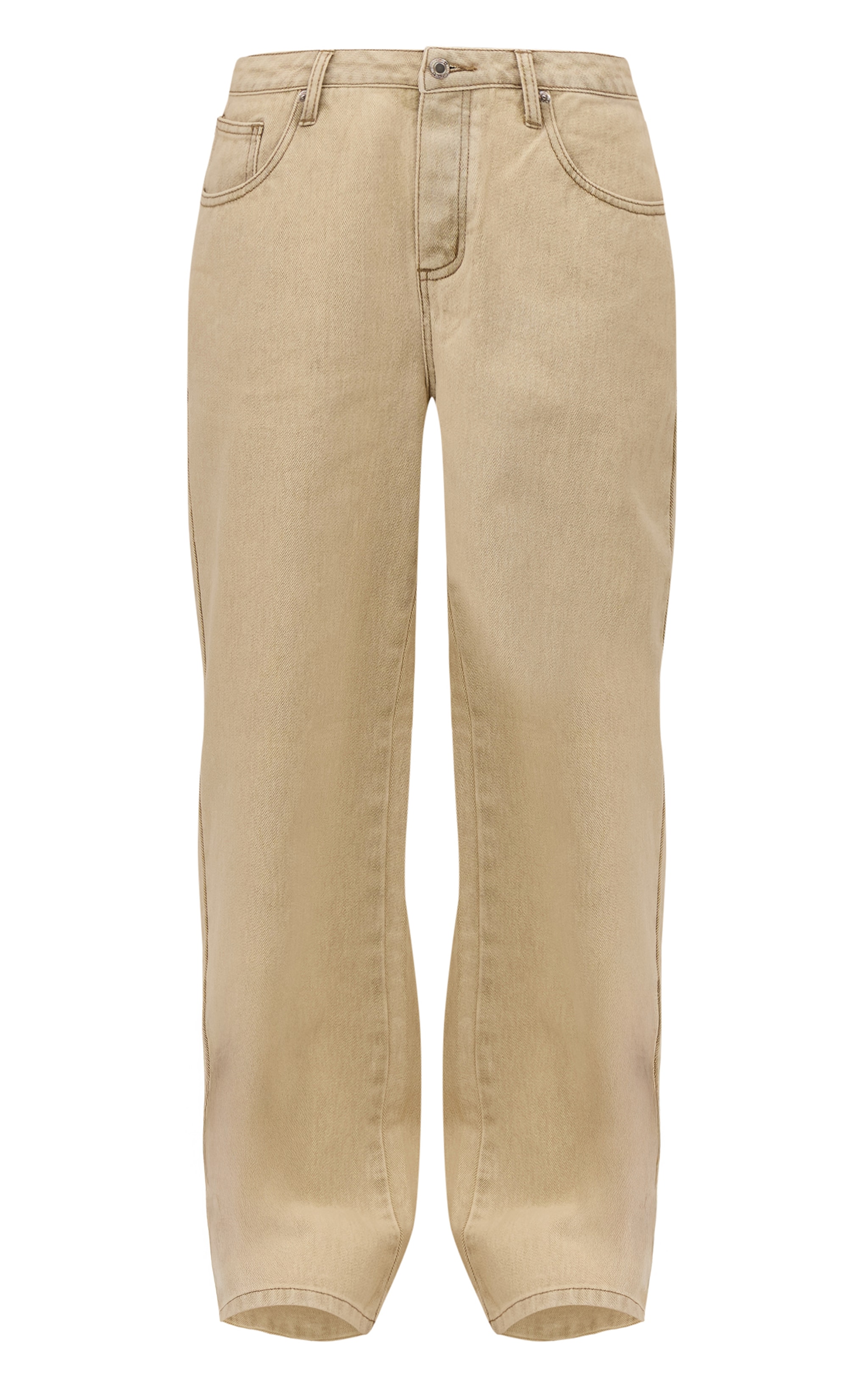 Light Stone Dip Front Straight Leg Jeans image 5